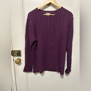 L.L. Bean Deep Purple Knit Sweater